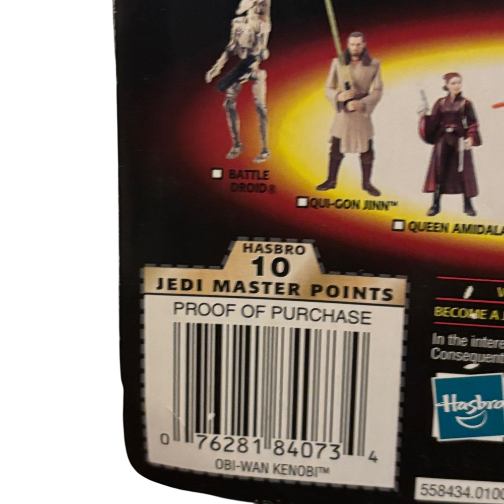 Star Wars Episode I Obi-Wan Kenobi Jedi Duel Action Figure CommTech Hasbro New - Picture 9 of 16